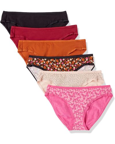 Amazon Essentials Braguita de Estilo Bikini de Algodón Mujer XS - Rosa