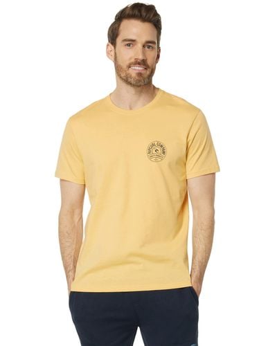 Rip Curl Stapler Tee T Shirt Top Washed Yellow - Gelb