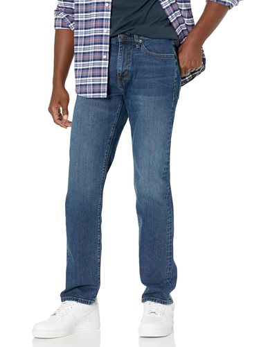 Amazon Essentials Jeans Elasticizzati con Taglio Dritto Uomo - Blu