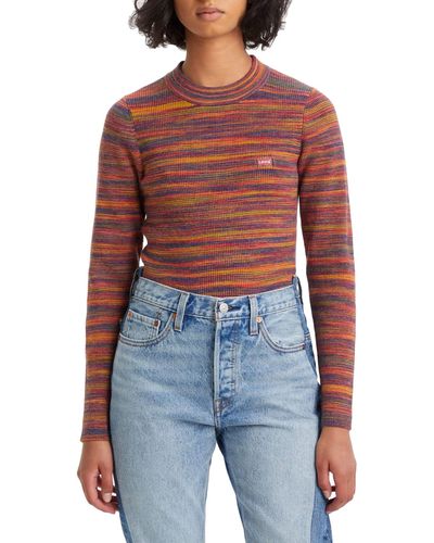 Levi's Crew Rib Sweater Sweatshirt Vrouwen - Blauw