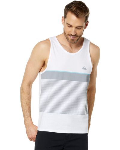 Quiksilver Tijuana Stripe Tank Tee Shirt - White