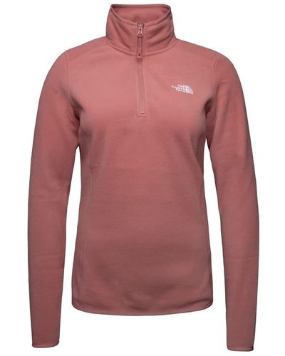 The North Face W 100 Glacier 1/4 Zip - Rot