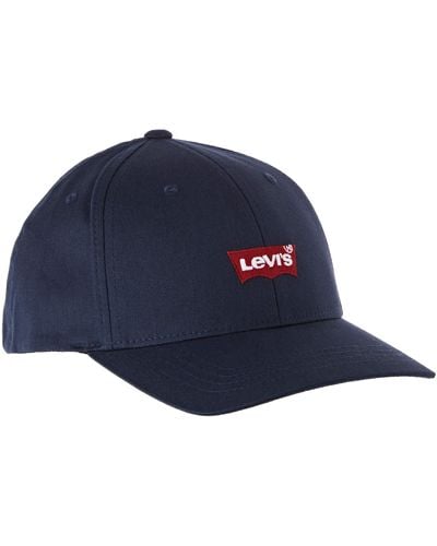 Levi's Mid Batwing Flexfit Flat Cap - Blue