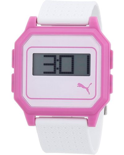 PUMA Time Active Horloge Flat Screen Digitaal Plastic A.pu910951006 - Roze