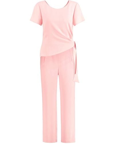 Gerry Weber Jumpsuit mit Wickeleffekt Feminine Passform Rosenwasser 46 - Pink