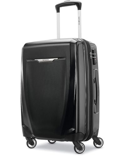 Samsonite Winfield 3 Dlx Hardside Carry On Luggage With Double Spinner Wheels, Black