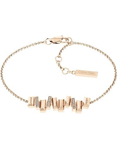 Calvin Klein Bracelet en Chaîne pour Collection LUSTER Or rose clair - 35000242 - Noir