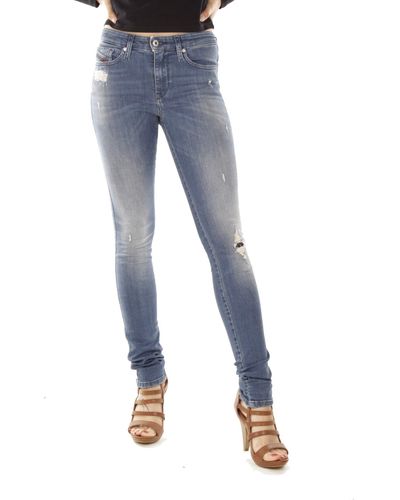 DIESEL Skinzee R4MU8 Jeans Hose Skinny Super Slim - Blau
