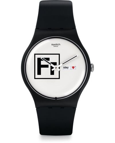 Swatch Digital Quarz Uhr mit Silikon Armband SUOB722 - Mehrfarbig