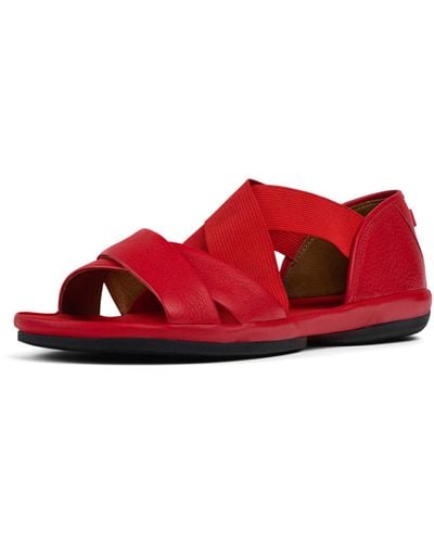 Camper Fashion X-strap Sandal - Red