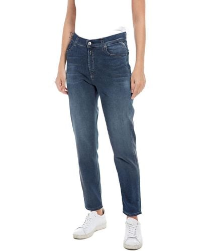 Replay Jeans Donna Kiley Straight Fit in Denim Comfort - Blu