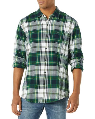 Amazon Essentials Long-sleeve Flannel Shirt - Green