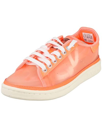 adidas Stan Smith Womens Fashion Trainers In Pink - 4 Uk - Orange