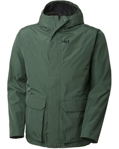 Helly Hansen T2 Utility Rain Jacket Coat - Green