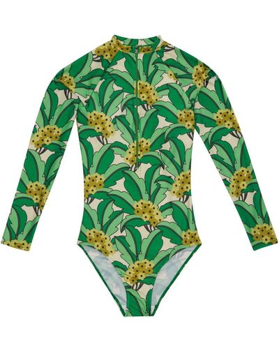 Regatta S Orla Long Sleeve Swimsuit - Green