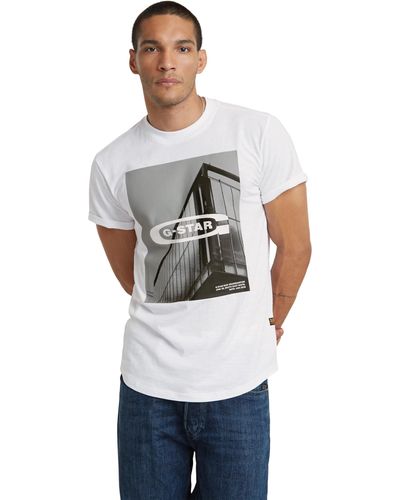 G-Star RAW Hq Oldskool Logo Lash R T T-shirts - Grey