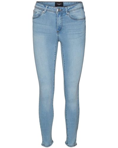 Vero Moda Tanya Mid Rise Skinny Jeans - Blau