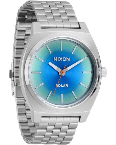 Nixon Time Teller Solar A1369-100m Water Resistant Analog Solar Powered Fashion Watch - Grey