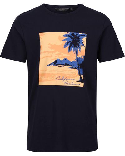 Regatta S Cline Vii Coolweave Graphic T Shirt - Blue