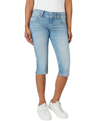 Pepe Jeans Gen Crop Shorts - Blauw