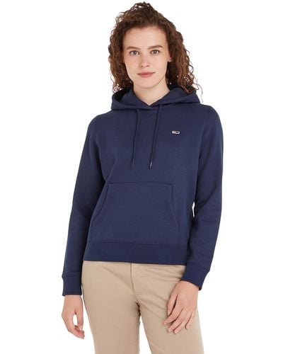 Tommy Hilfiger Felpa Donna TJW Regular con Cappuccio - Blu