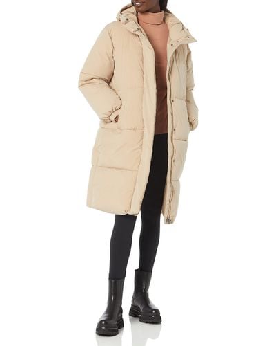 Amazon Essentials Oversized Long Puffer Jacket - Natural