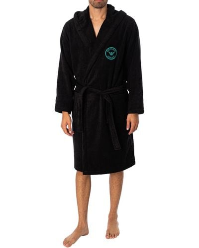 Emporio Armani Robe de Bain pour Micro éponge - Noir
