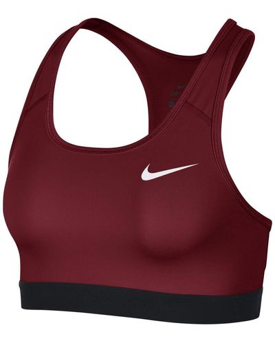 Nike Gorge de sport non rembourré avec bande pour femme - Support - Rouge