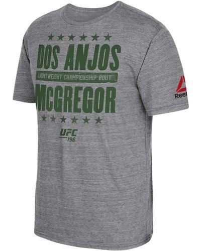Reebok Rafael dos Anjos vs. Conor McGregor UFC Grey UFC 196 Event Tri-Blend T-Shirt BU4572 - Grau