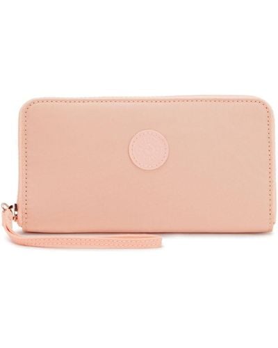 Kipling Long Wallet Closed With Zip - Pink