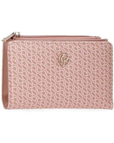 Pepe Jeans Megan Pink Card Holder Wallet 17 X 10 X 2 Cm Faux Leather