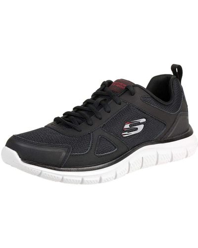 Skechers Track Scloric Sneaker,black Red Bkrd,45 Eu Breed - Zwart