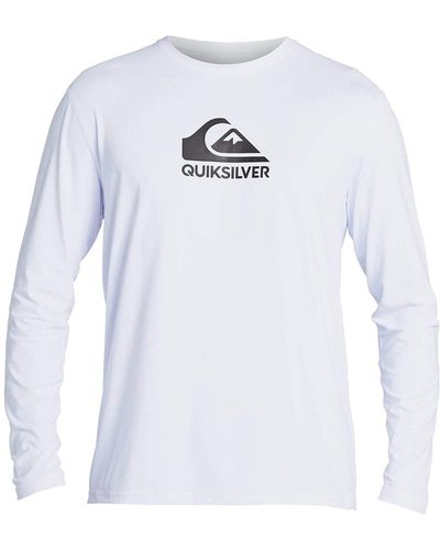 Quiksilver Solid Streak Ls Long Sleeve Rashguard Surf Rash-Guard-Shirt - Weiß