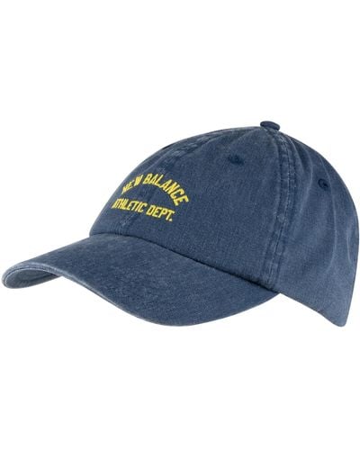New Balance , , Nb 6 Panel Seasonal Hat, Stylish Baseball Cap For Adults, One Size Fits Most, Nb Navy - Blue