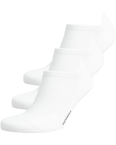 Superdry Ankle Trainer Socks 3 Pack - White