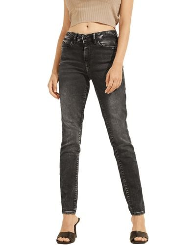 Guess Mid Rise Stretch Jegging - Black