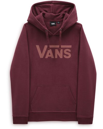 Vans Hooded Sweatshirt Wm Drop V Logo Hoodie - Rood