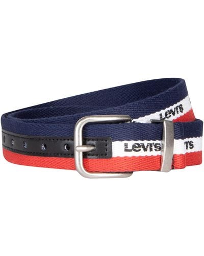 Levi's Cinturón tricolor ajustable - Azul