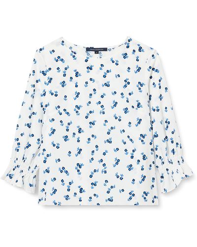French Connection Betsy Crepe Light Top Blouse - White