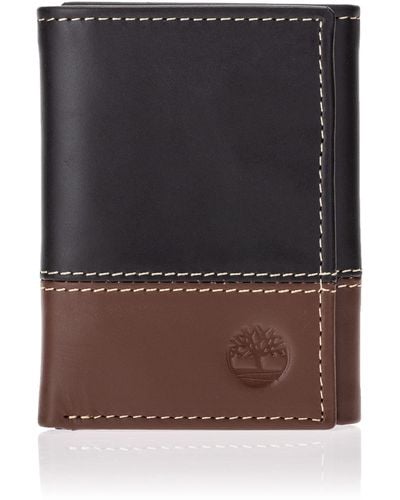 Timberland Leather Trifold Wallet With Id Window - Multicolor