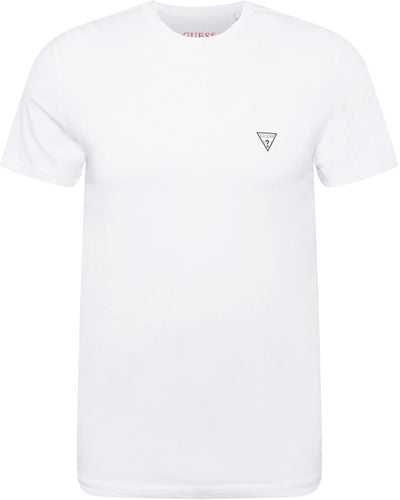 Guess Shirts à col rond U97G02JR003 A009 Blanc - Blanc