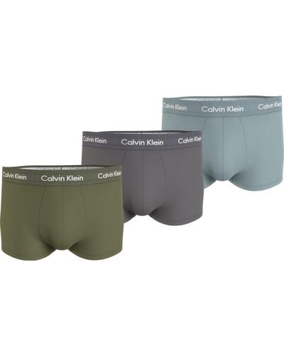 Calvin Klein Low Rise Trunk 3Pk 0000U2664G Boxer de Tiro bajo - Gris