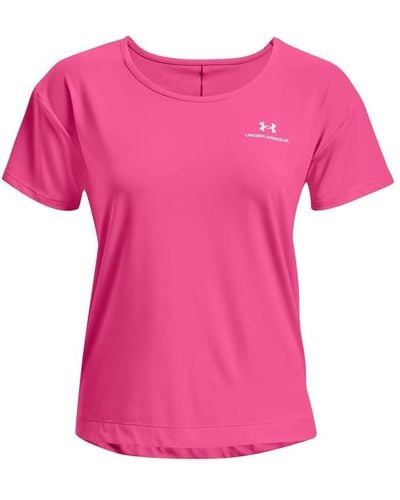 Under Armour S Rush Energy Short Sleeve T-shirt Pink S
