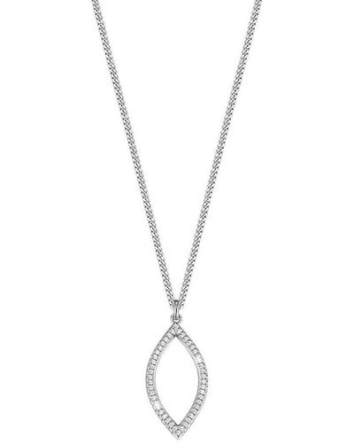 Esprit Necklace 925 Silver Brilliance Glimmer Esnl92415a420 - Metallic