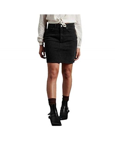 Superdry High Rise Mini Skirt Falda - Negro