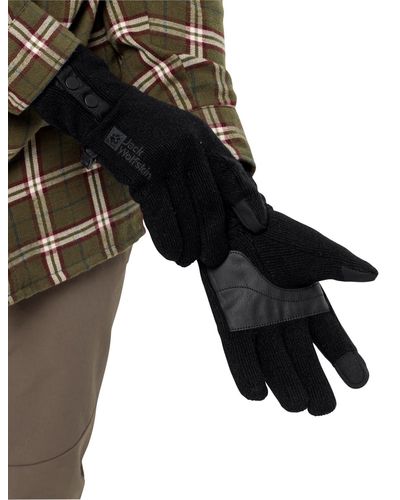 Jack Wolfskin Winter Wool Glove Handschuh - Schwarz