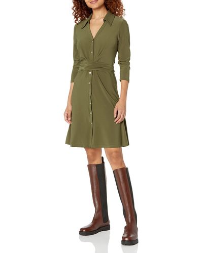 Tommy Hilfiger Jersey Fit And Flare Midi Dress - Green