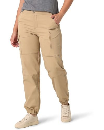 Lee Jeans Womens Flex To Go High Rise Pocket Cargo Jogger Pants - Natural