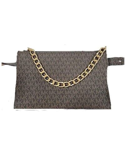 Michael Kors Brown Mk Signature Fanny Pack Belt Bag - Grijs