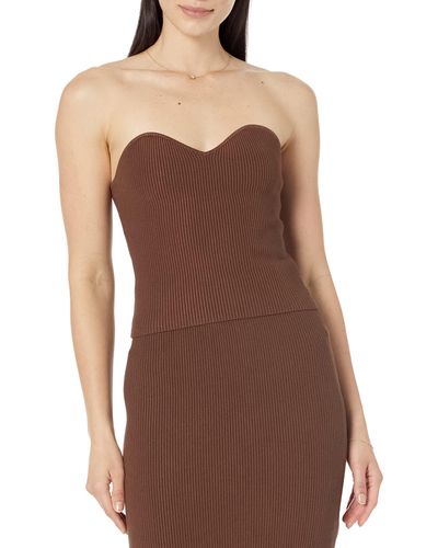 The Drop Collette Strapless Cropped Sweater,coffee Bean - Brown